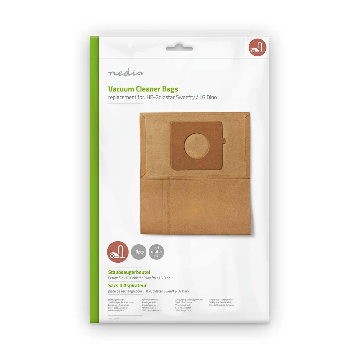 Nedis Vacuum Cleaner Bag HE-Goldstar Sweefty/LG Dino DUBG110HOL10