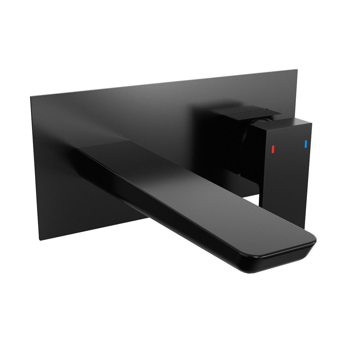 Baridi Wall Mounting Basin Mixer Tap, Square - Matt Black DH397
