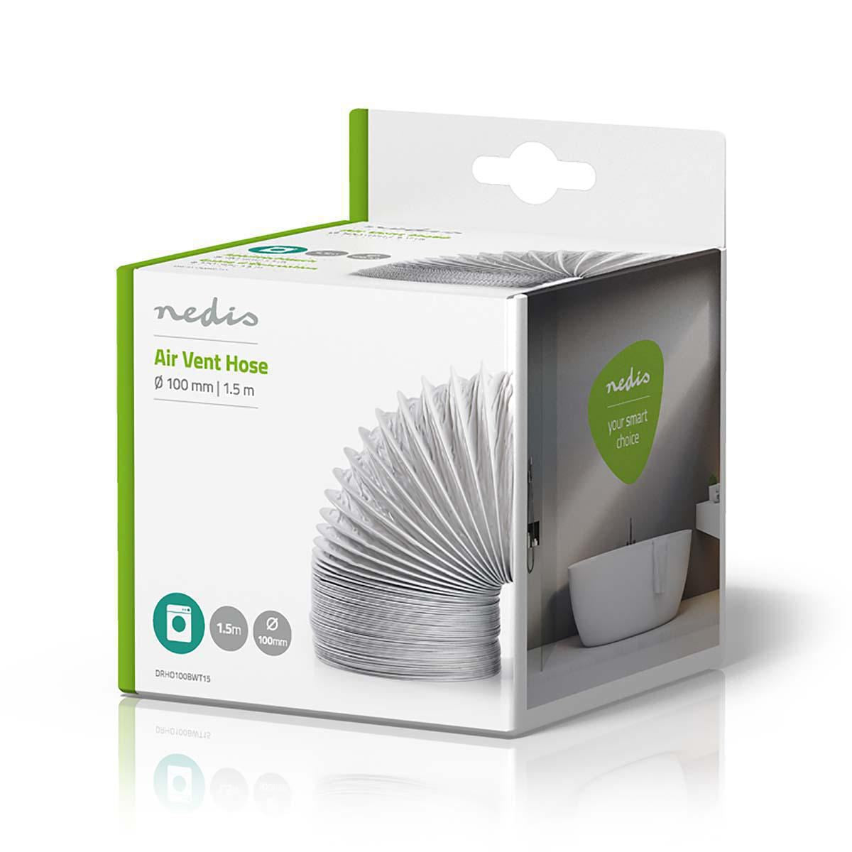 Nedis Air Outlet Hose PVC 100mm 1.50 m DRHO100BWT15