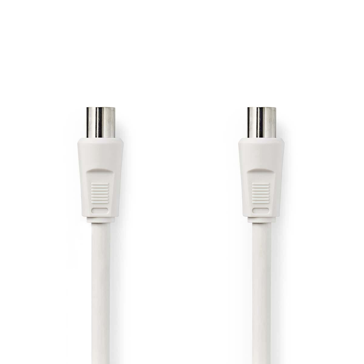 Nedis Coax Cable 90dB IEC (Coax) Male to IEC (Coax) Female 25m White ...