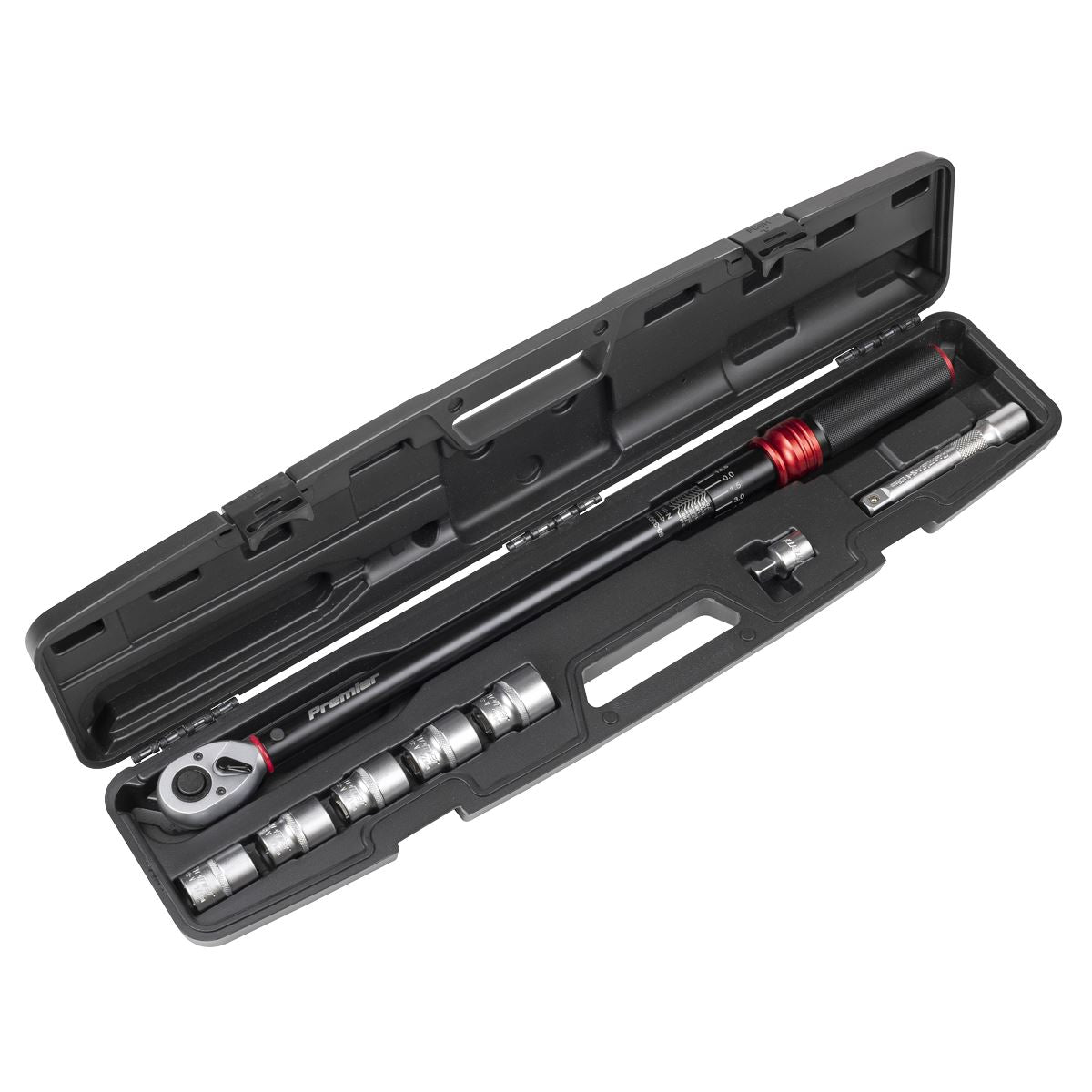 Sealey Premier Black Torque Wrench Set 1/2"Sq Drive 60-330Nm 8pc STW915B