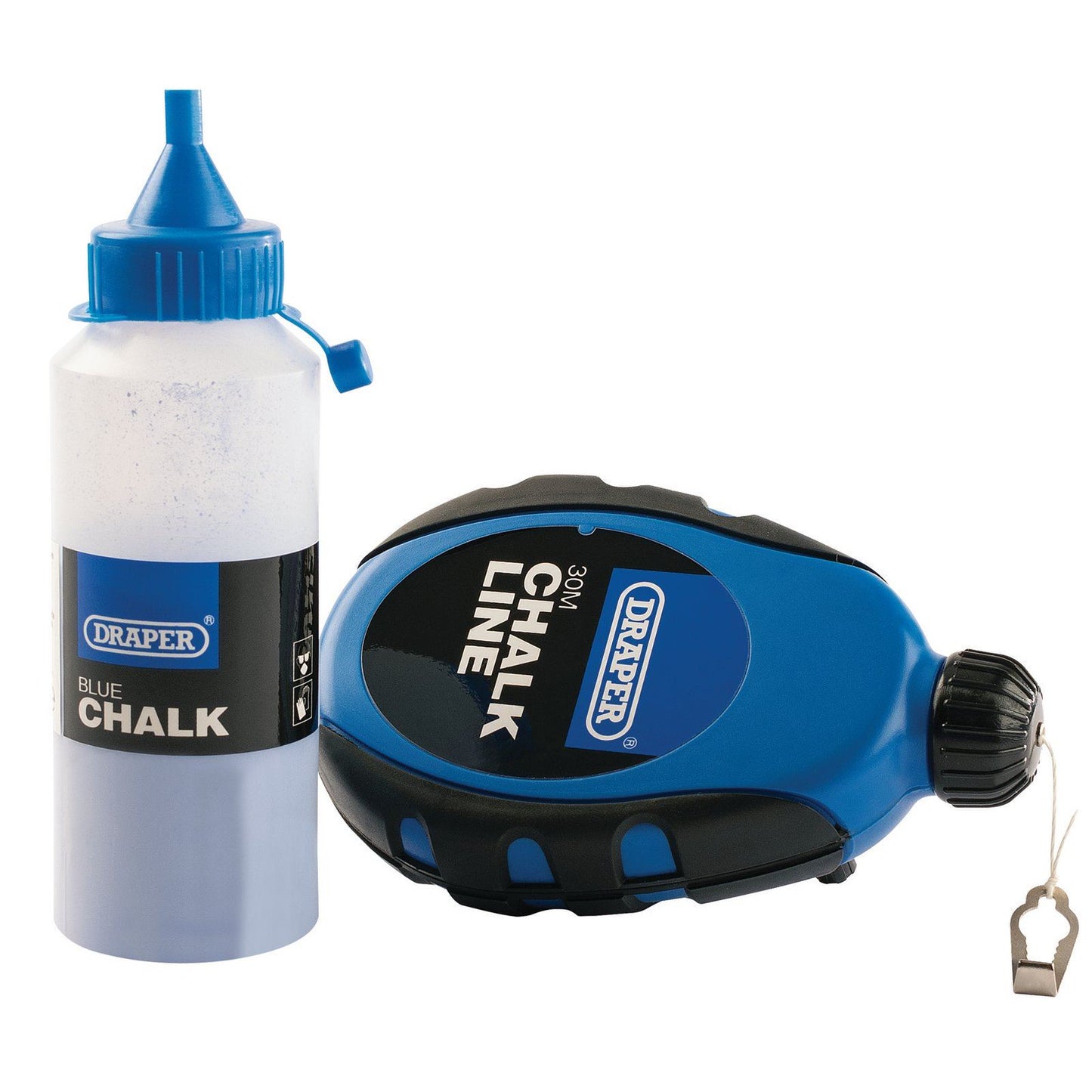 30m Self Chalk Line Reel + Chalk Set Marking Out Tools Draper 75045