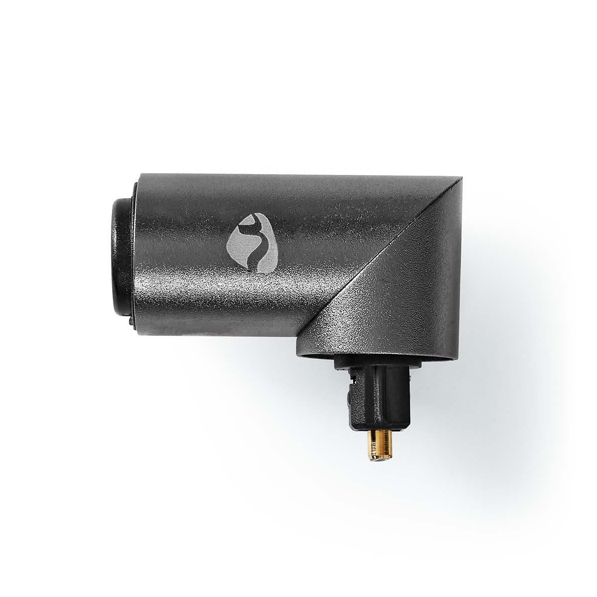 TosLink AdapterTosLink FemaleTosLink MaleAngled 90°AluminiumGunmetal1pcsBox - CATB25920GY