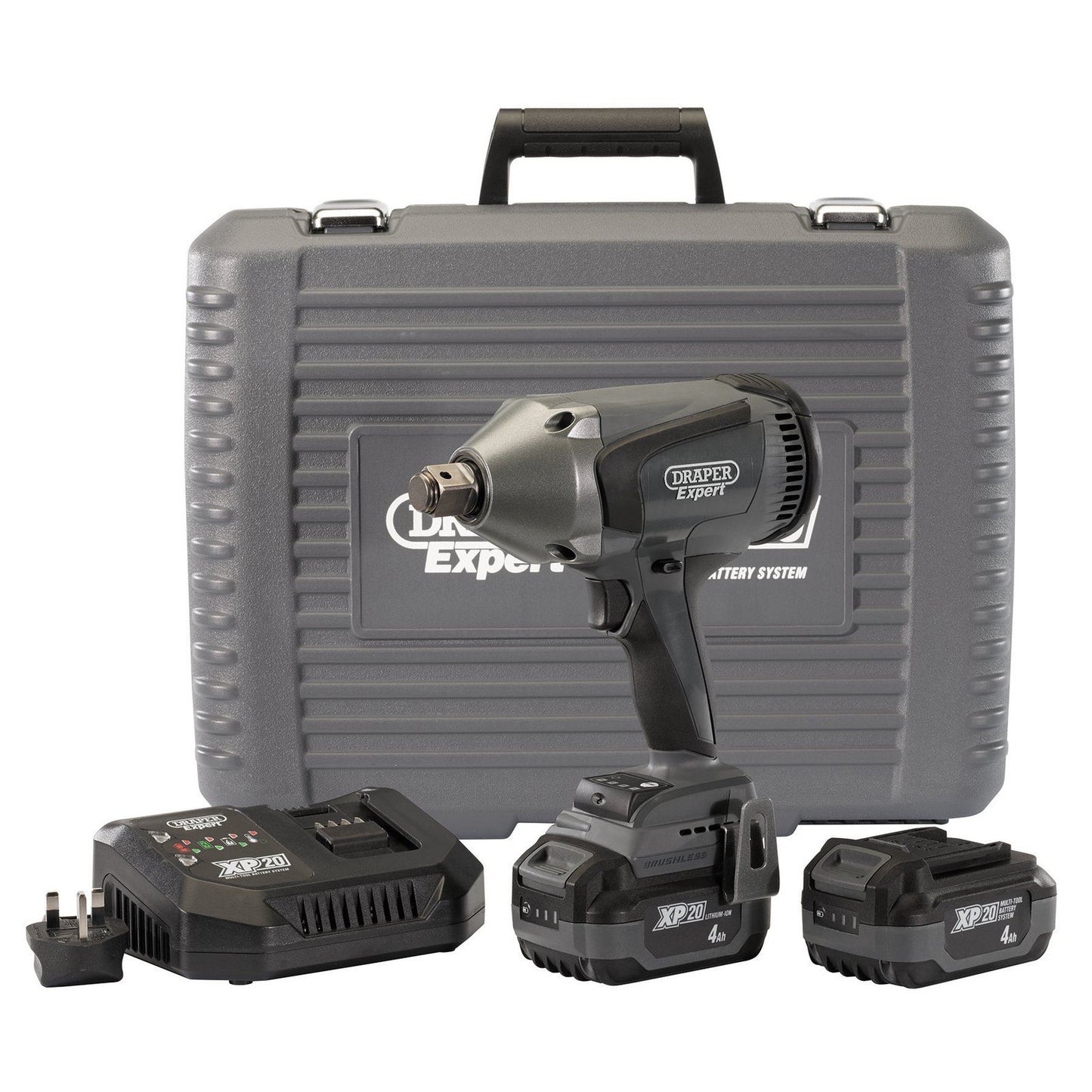 Draper 98961 XP20 20V Brushless 3/4" Impact Wrench 1060NM 2 X 4ah Batteries