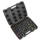 Sealey Metric Lock-On Standard & Deep Impact Socket Set 34pc 1/2"Sq Drive 6pt