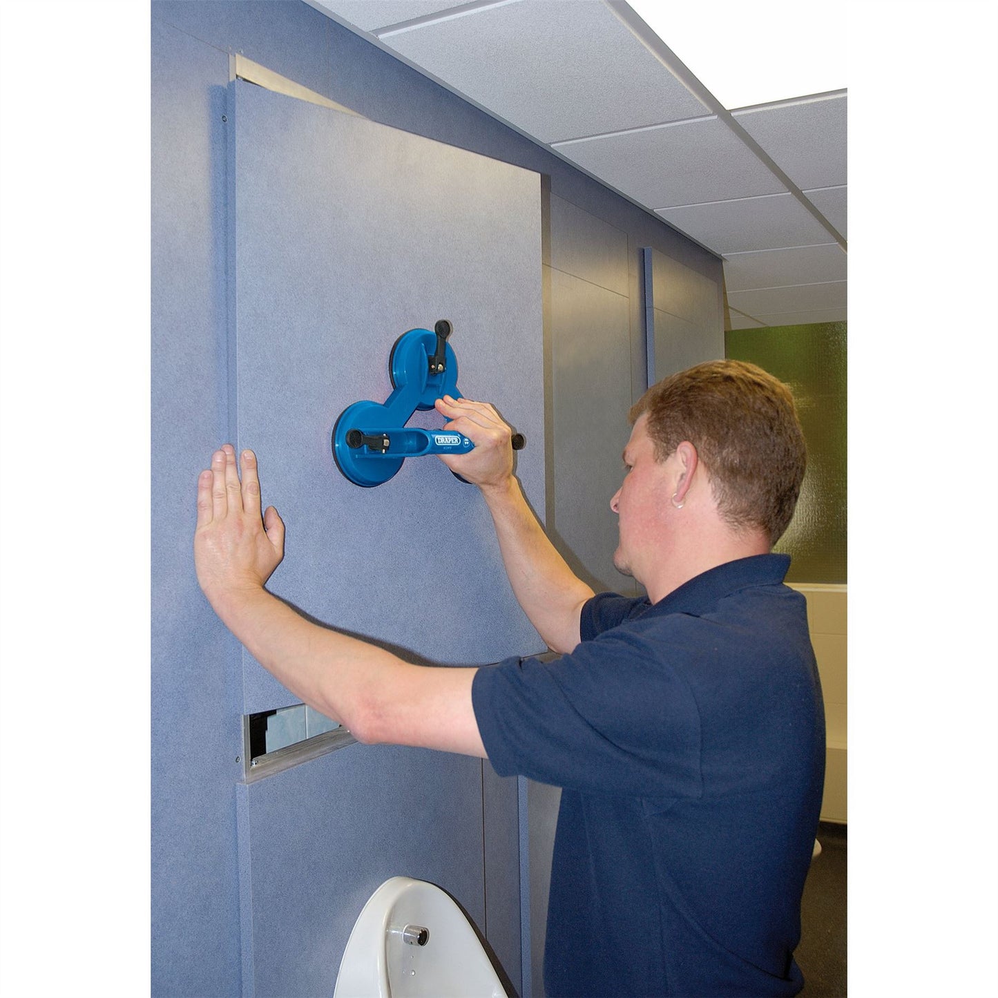Triple Suction Cup Glass Window Lifting Handle Rubber Pad Vacuum Lifter Panel - 43846