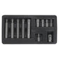 Sealey Spline Bit & Holder Set 11pc - 3/8"Sq Drive S0534