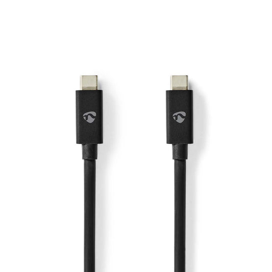 USB Cable USB 4.0 Gen 3x2 USB-C Male USB-C Male 240W 8K@60Hz 40 Gbps Nickel 1m