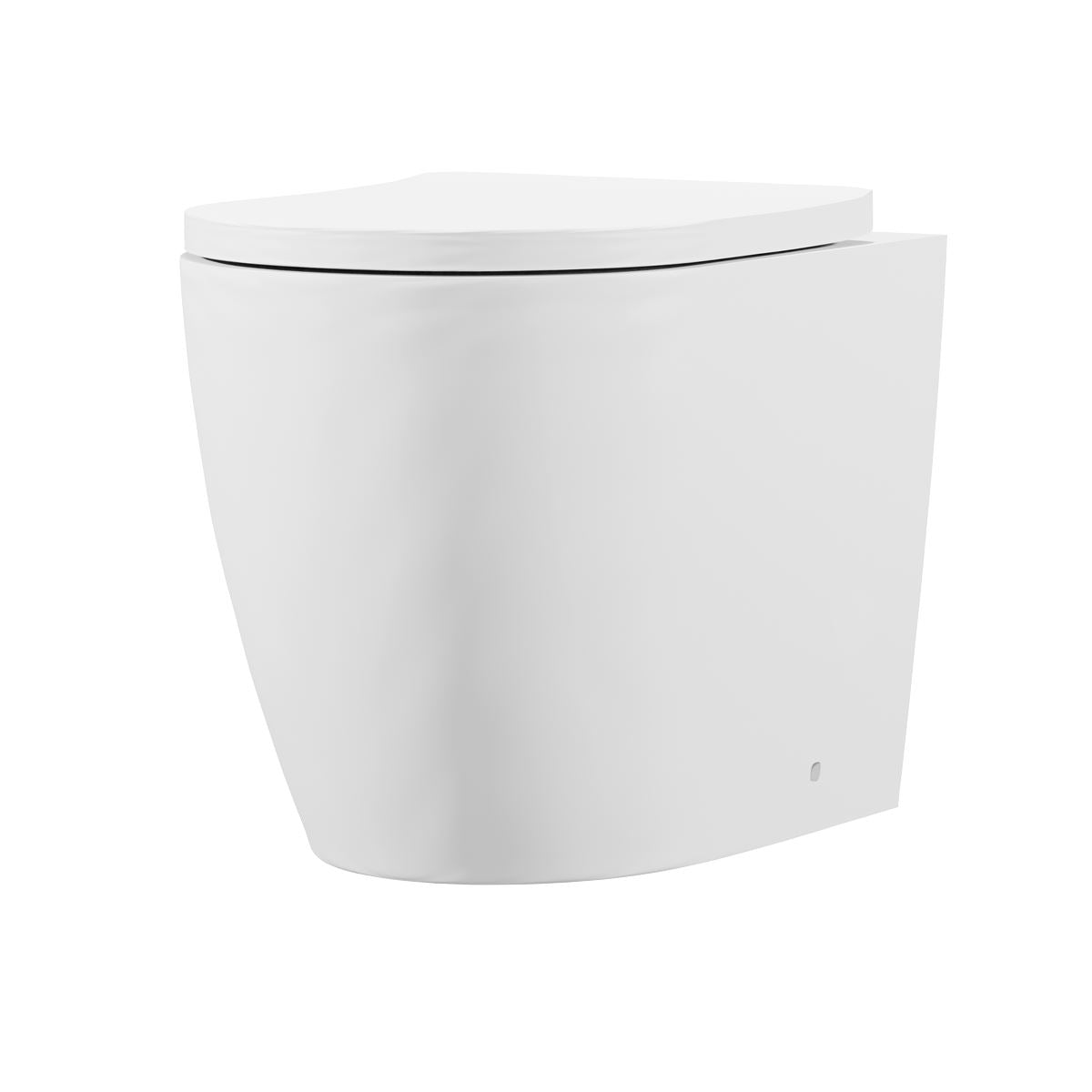 Baridi Back-to-Wall Toilet with Soft Close Seat & Rimless Flush � White DH334
