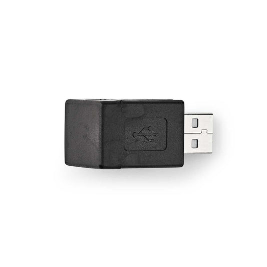 USB-A Adapter USB 2.0 USB-A Male USB-A Female 480Mbps Round Nickel Plated PVC