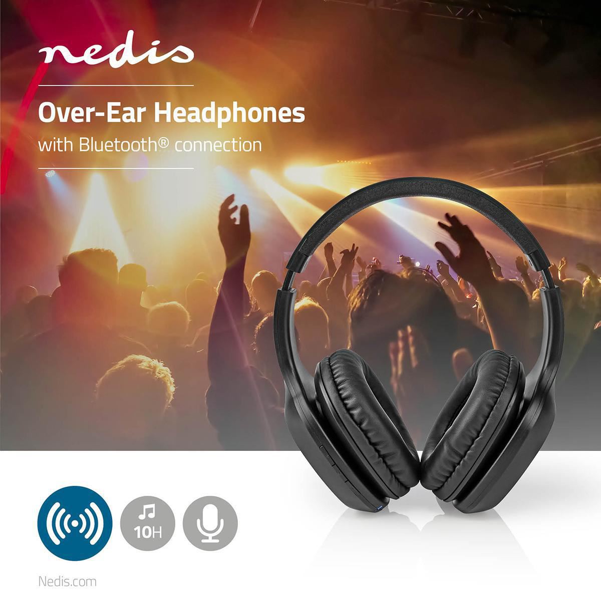 Nedis Wireless Headphones Bluetooth® Over-ear Black