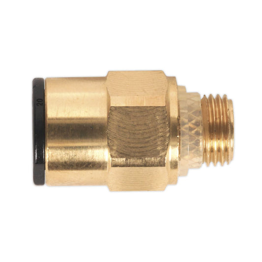 Sealey Brass SuperThread Str Adaptor 8mmx1/8"BSP Pk of 2 (RM010811) JGBC818