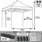 Dellonda Premium 3 x 3m Pop-Up Gazebo, PVC Coated, Water Resistant Fabric, Supplied with Carry Bag, Rope, Stakes & Weight Bags - Blue Canopy DG131