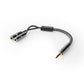 Headset Audio Cable 3.5mm Male to 2x 3.5mm Female Gun Metal Grey Braided Cable - CATB22150GY02