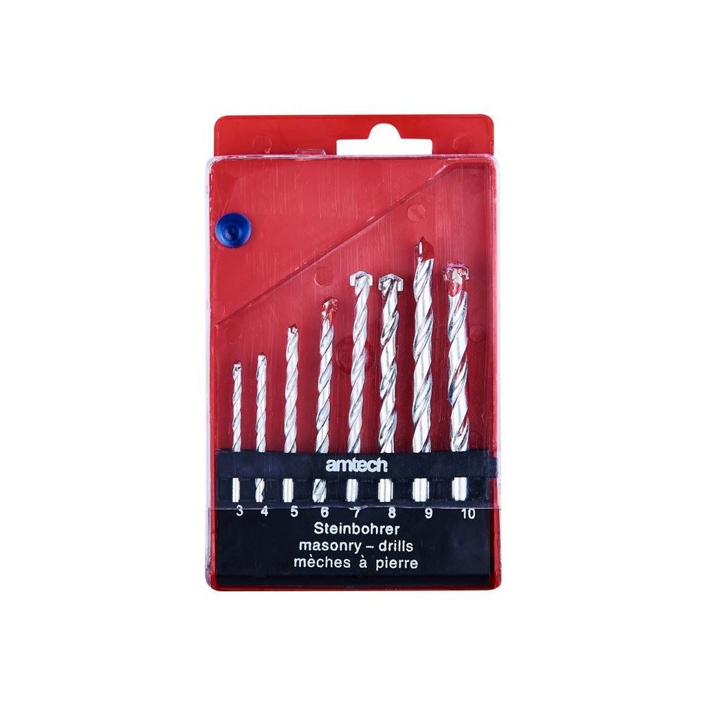 8 Piece Masonry Drill Bit Set In Case Professional Quality In Storage Case - F1750