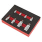 Sealey Spline Socket Bit Set 8pc 1/4", 3/8" & 1/2"Sq Drive AK6241