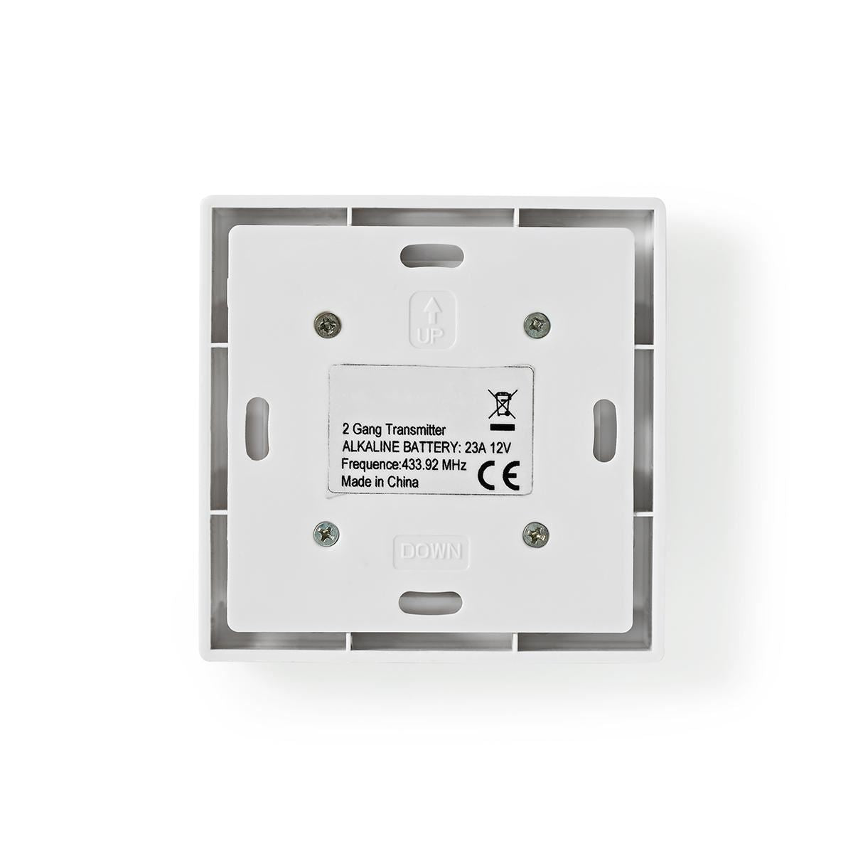 Nedis RF Double Wall Switch Single 433.92 MHz - Control one or multiple lights - RFWS20WT