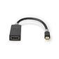 Nedis 1.4 Mini DisplayPort Male to HDMI Female Cable Anthracite 0.2m 20cm Grey - CCBP37654AT02