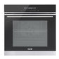 Sealey Baridi 60cm Built-In Fan Assisted, Single, Integrated 10 Function Electric Oven, Touchscreen Controls, 72L Capacity, Black/Stainless Steel DH200