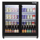 Baridi Back Bar Drinks Fridge/Cooler with Double Sliding Doors, 190L Capacity