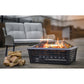 Dellonda 35" Square Outdoor Fire Pit, Black DG43