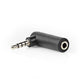 Stereo Audio Adapter 3.5mm Male to 3.5mm Female 90° Angled 10 Pcs 4-Pole Black - CAGP22980BK
