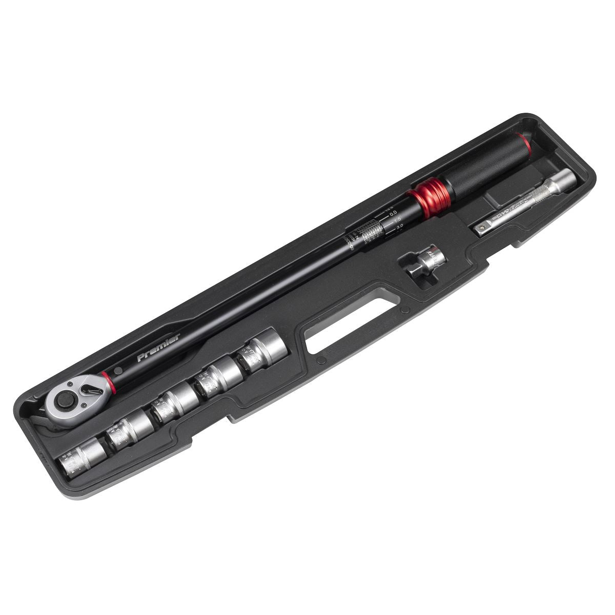 Sealey Premier Black Torque Wrench Set 1/2"Sq Drive 60-330Nm 8pc STW915B