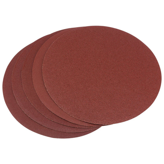 5 Draper 200mm Self Adhesive Sanding Discs Assorted Grit for the 50021 Sander 8" - 54665