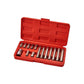 Amtech 15 Piece Hex Bit/Socket Set Long & Short Bits 4mm To 12mm In Storage Case - I8550