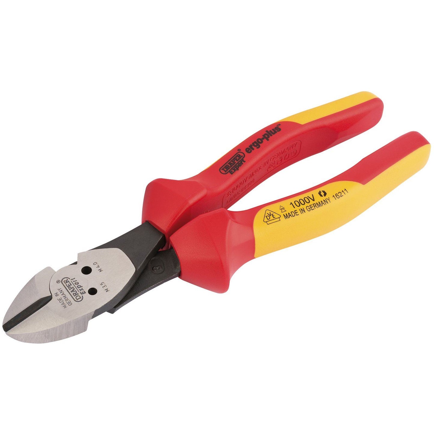 Draper Expert Ergo Plus VDE Insulated High Leverage Side Cutter & Pattress Screw - 16211