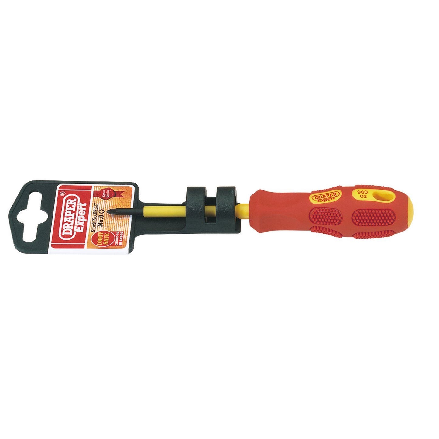 Draper Expert No.0x60mm Fully Insulated PZ Slot Screwdriver Professional Tool - 69227