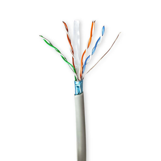 Nedis Network Cable Roll CAT6 Stranded F/UTP CCA 100m Indoor Round PVC Grey