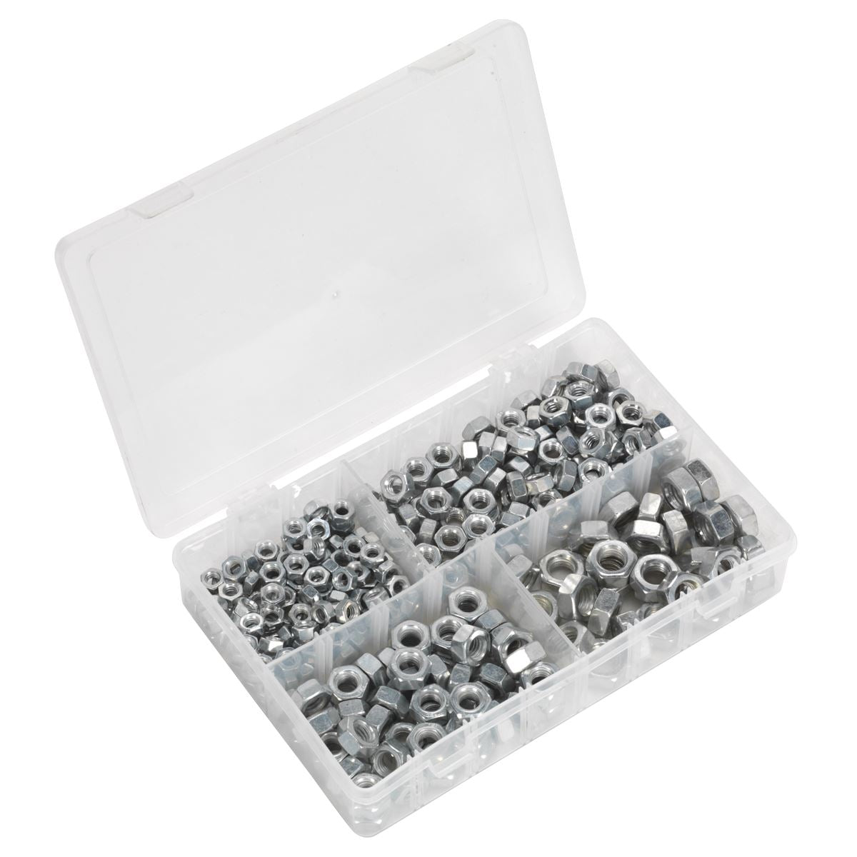 Sealey Steel Nut Assortment 320pc 1/4"-1/2"UNC AB030SN