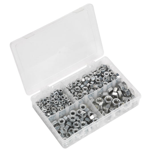 Sealey Steel Nut Assortment 320pc 1/4"-1/2"UNC AB030SN
