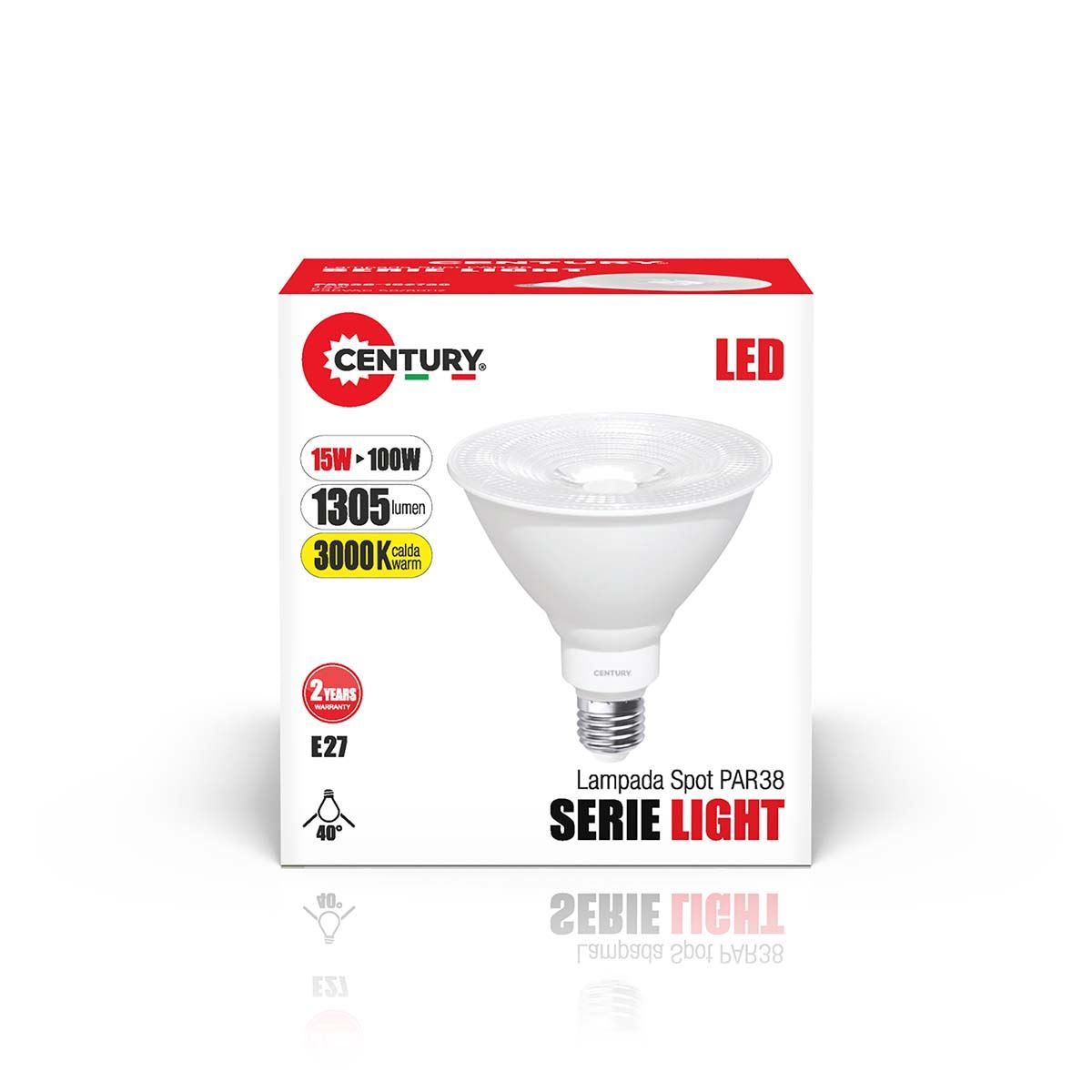 Century LED-Lamp E27 PAR38 15 W 1305 lm 3000 K PAR38-152730