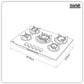 Baridi 70cm Gas Hob Matt Black with 5 Burners Cast Iron Supports & Auto Ignition