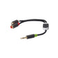 Konig Stereo audio adapter cable 3.5mm male to 2x RCA female 0.20m grey - CABW22250AT02