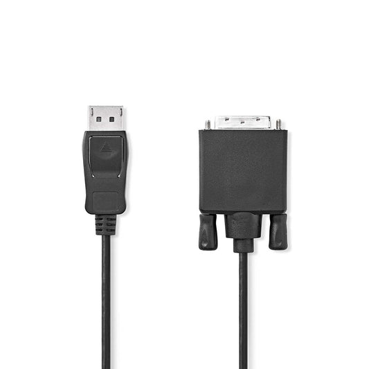 Nedis DisplayPort Cable DisplayPort Male DVI-D 24+1-Pin Male 1080p 1m Black