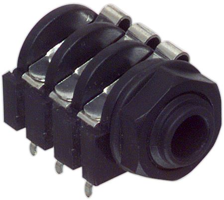 Neutrik NTR-NYS21 6.3mm stereo jack socket/connector 8.2mm
