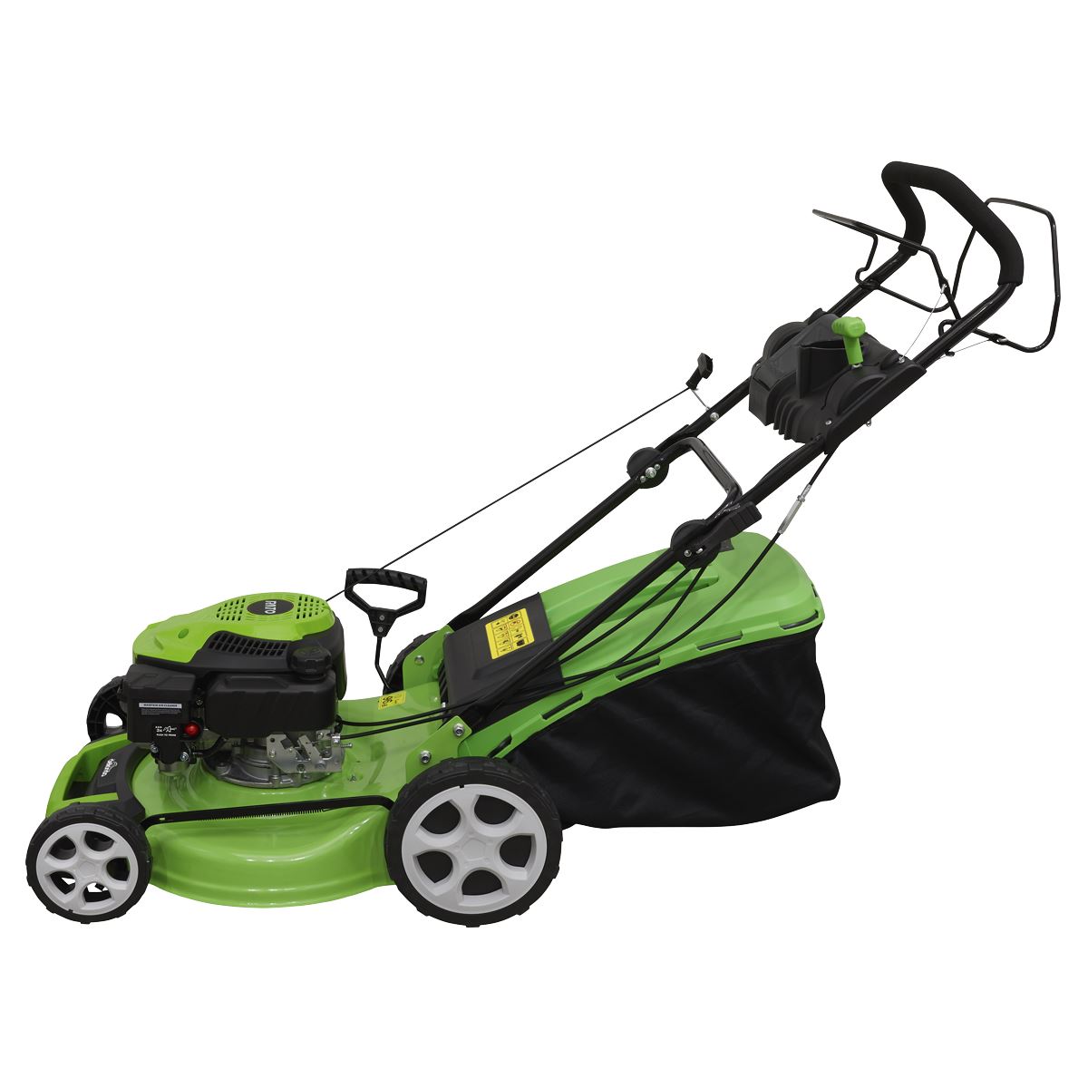 Dellonda Self-Propelled Petrol Lawnmower Grass Cutter with Height Adjustment & Grass Bag 149cc 18"/46cm 4-Stroke Engine DG101