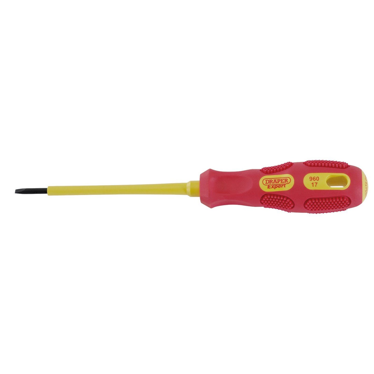 Draper 1x Expert 2.5mmx75mm Insulated Plain Slot Screwdriver Professional Tool - 69211