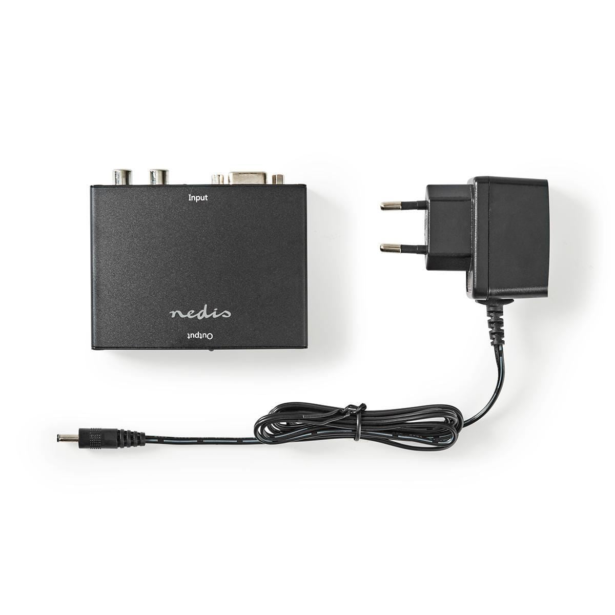 Nedis VGA to HDMI Converter 1-Way to VGA + 2x RCA (L/R) Input HDMI Output - VCON3454AT