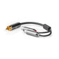 Nedis Subwoofer Cable RCA Male to 2x RCA Female Gun Metal Grey Braided Cable - CATB24010GY02