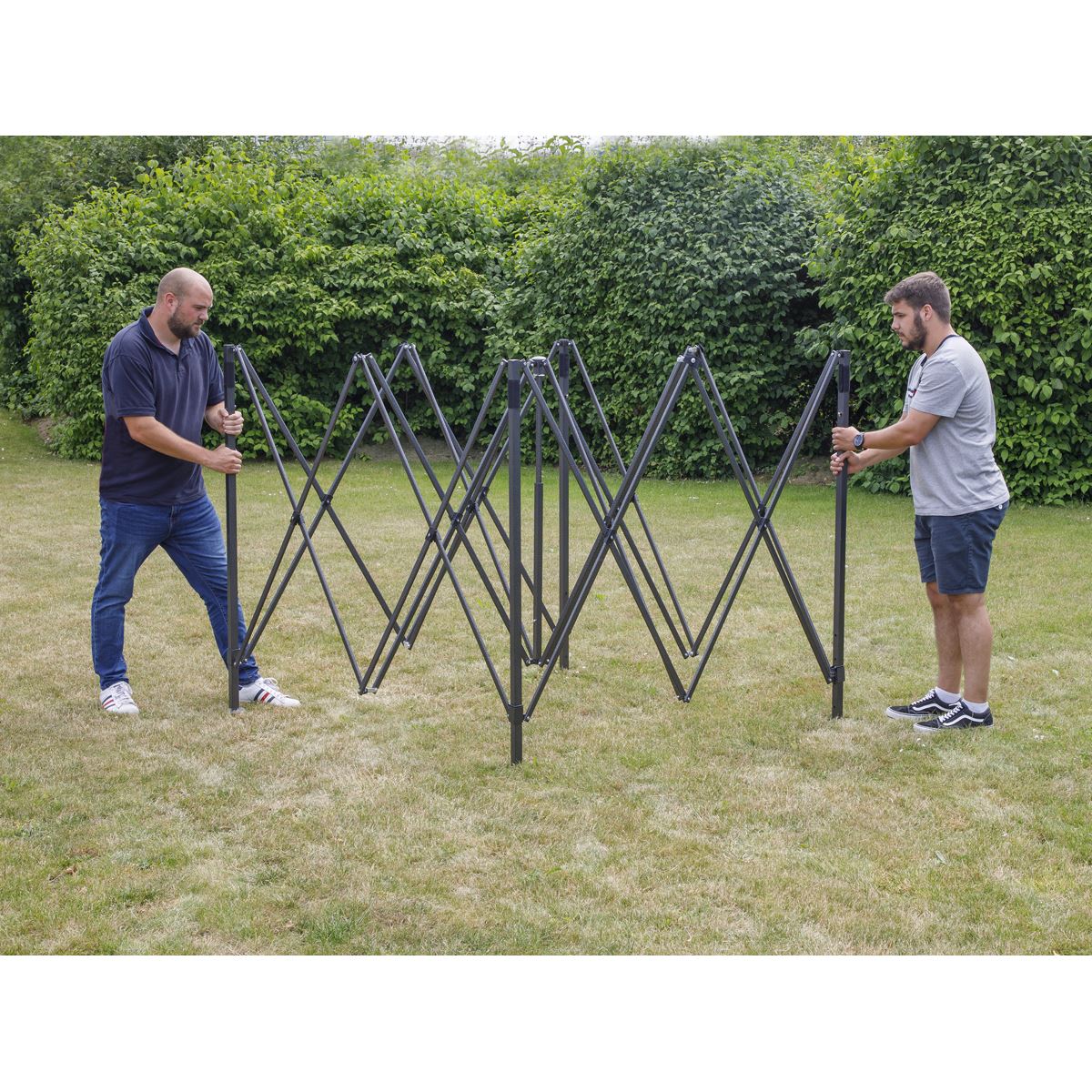 Dellonda Premium 3 x 3m Pop-Up Gazebo, PVC Coated, Water Resistant Fabric, Supplied with Carry Bag, Rope, Stakes & Weight Bags - Beige Canopy DG130