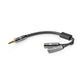 Headset Audio Cable 3.5mm Male to 2x 3.5mm Female Gun Metal Grey Braided Cable - CATB22150GY02