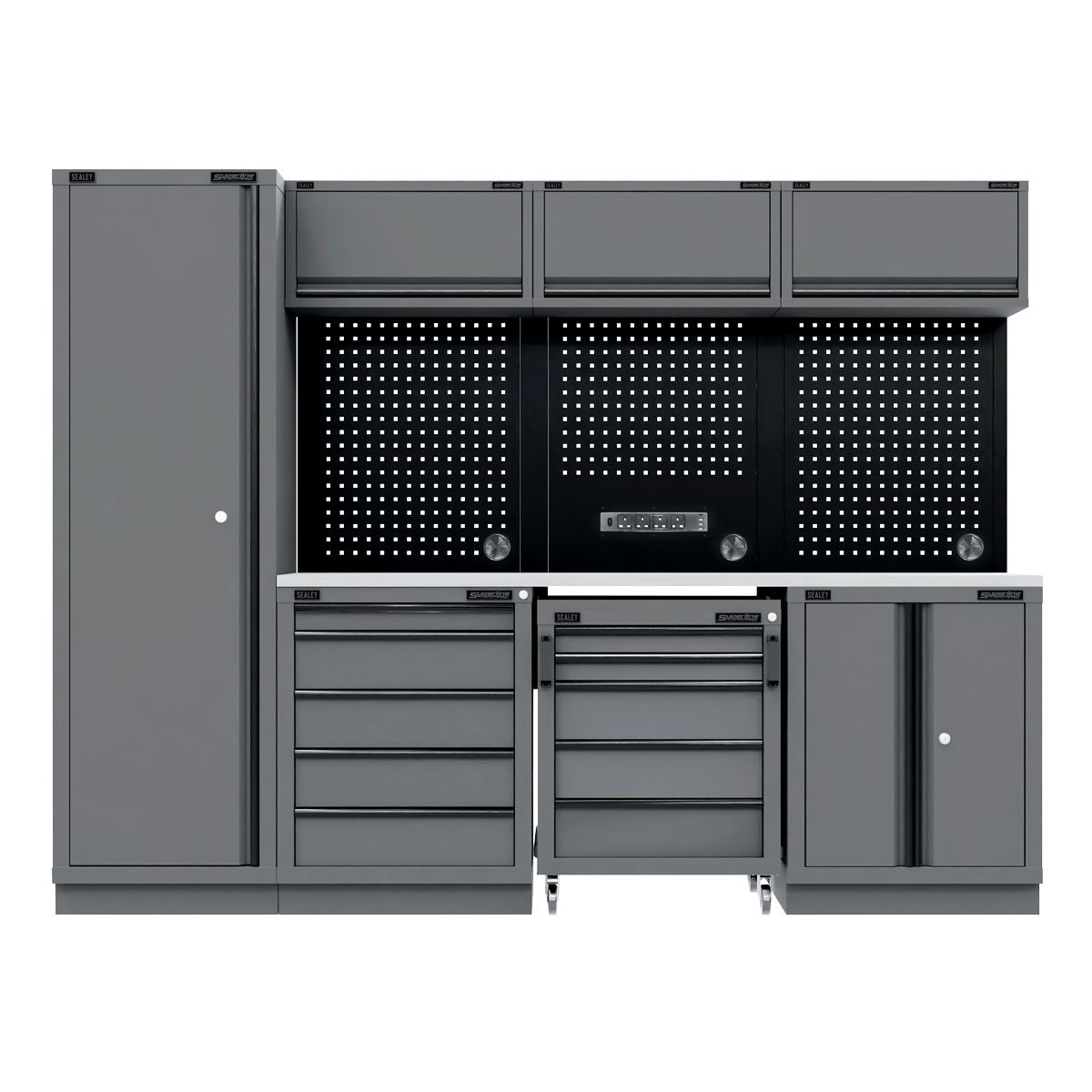 Sealey Superline Black Edition Storage System with Stainless Worktop 2.64m