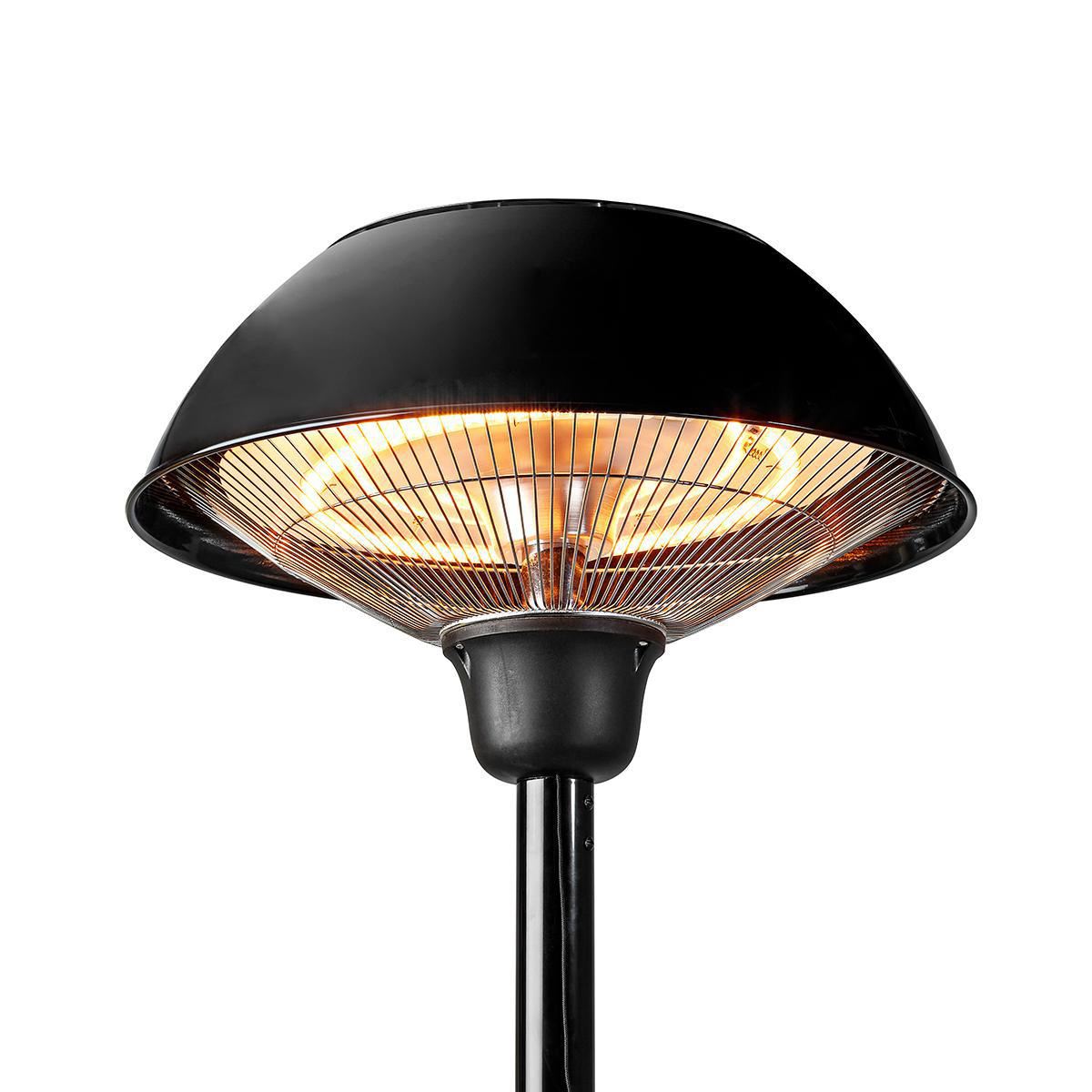 Nedis Patio Heater With Pole 200cm 1500W IP34 - HTPA16EBK