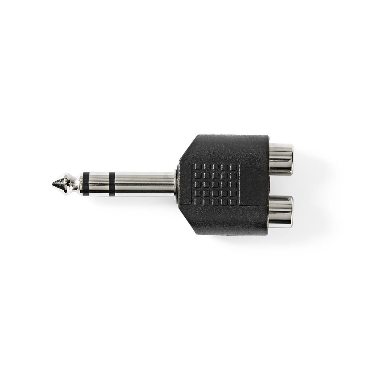Nedis Stereo Audio Adapter 6.35mm Male to 2x RCA Female 10 pieces Black