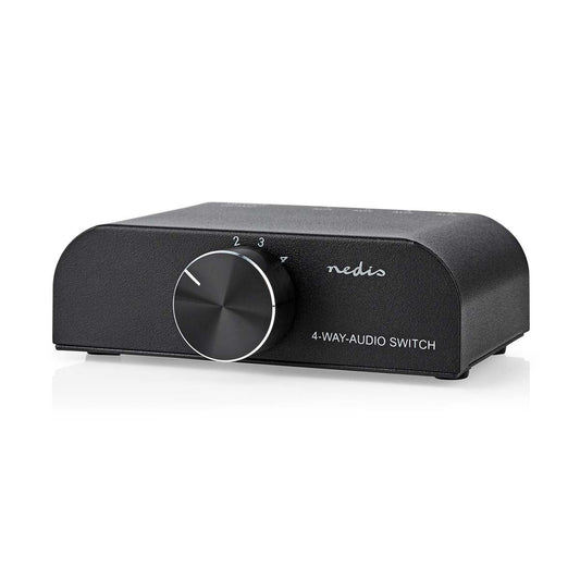 Analogue Audio Switch 4 ports Connection input 1x 3.5mm Audio Input
