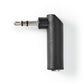 Stereo Audio Adapter 3.5mm Male to 3.5mm Female 90° Angled 3-Pole 10 Pcs Black